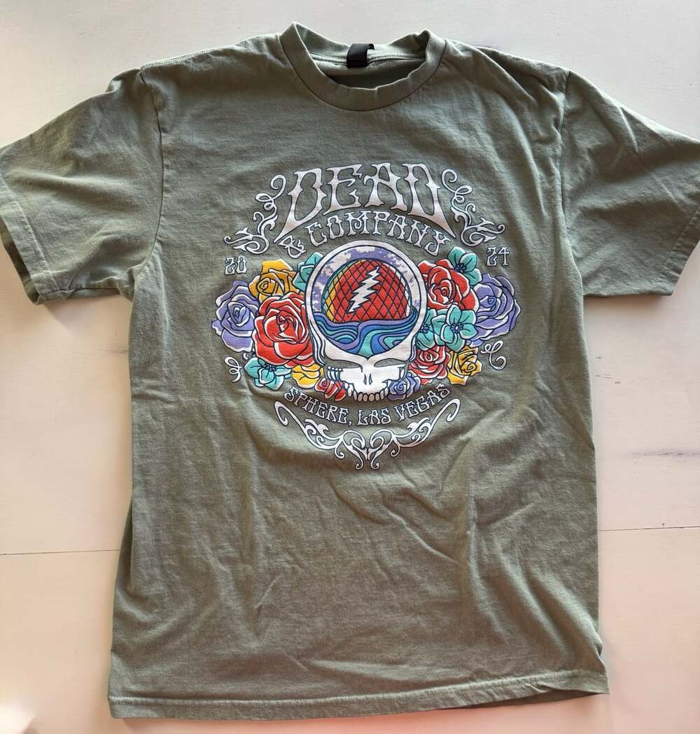 Dead & Company Sphere Las Vegas 2024 Green Graphic T-Shirt Medium